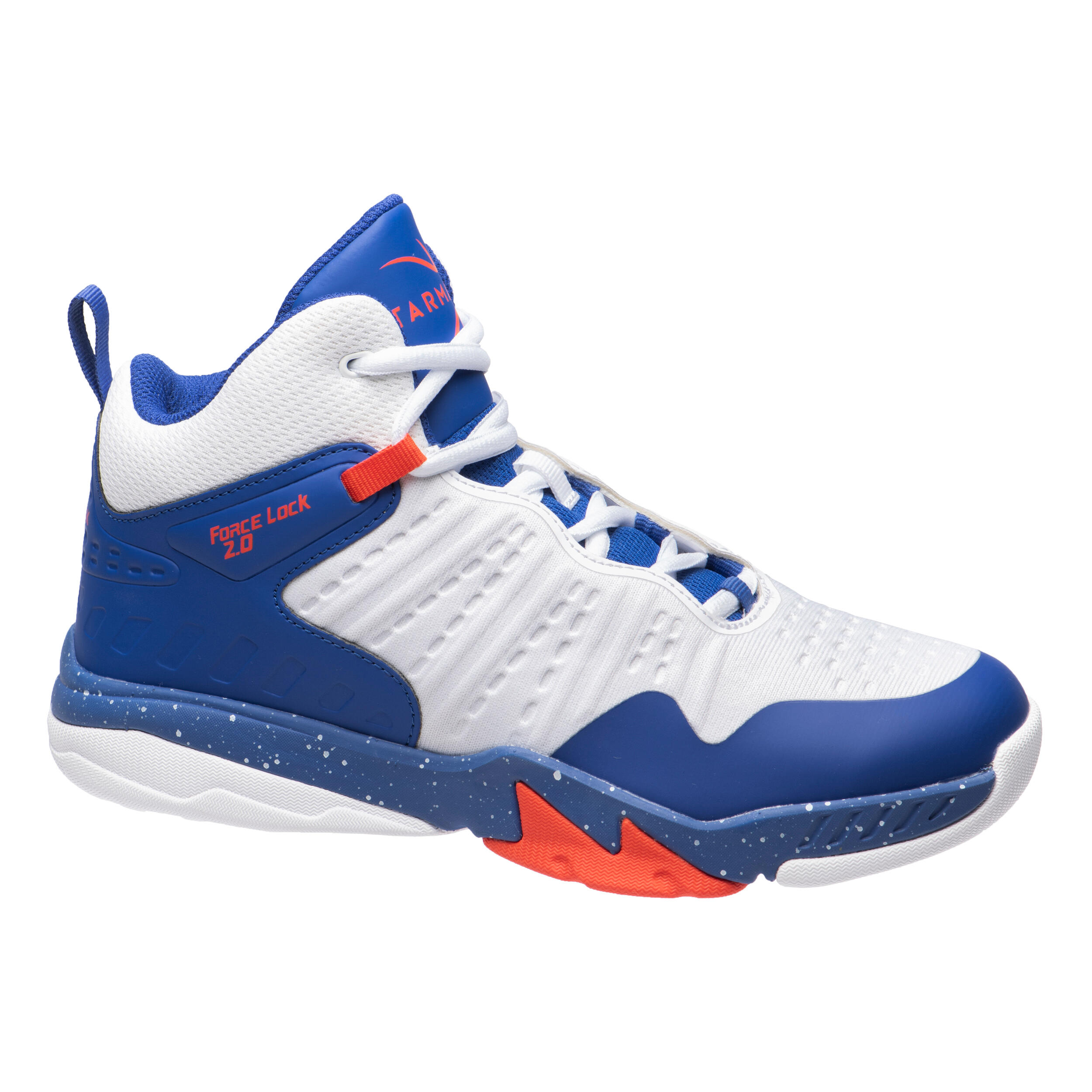 Kids' Intermediate Basketball Shoes - SS 500 White/Blue/Red - TARMAK