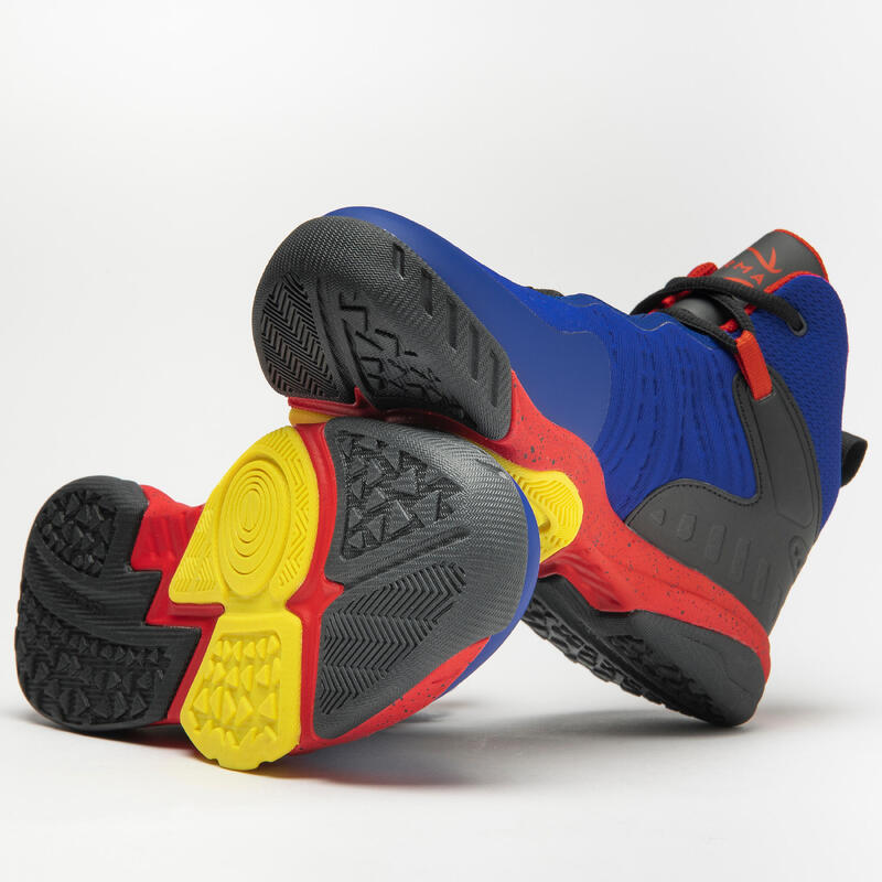 CHAUSSURES DE BASKETBALL ENFANT CONFIRME - SS500H BLEU NOIR ROUGE