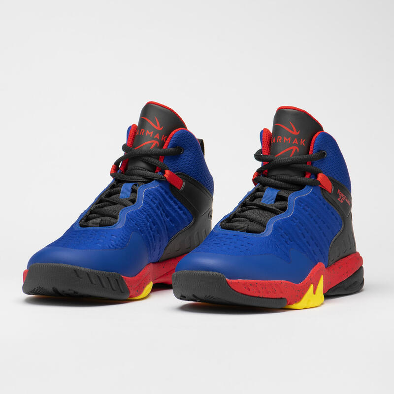 CHAUSSURES DE BASKETBALL ENFANT CONFIRME - SS500H BLEU NOIR ROUGE