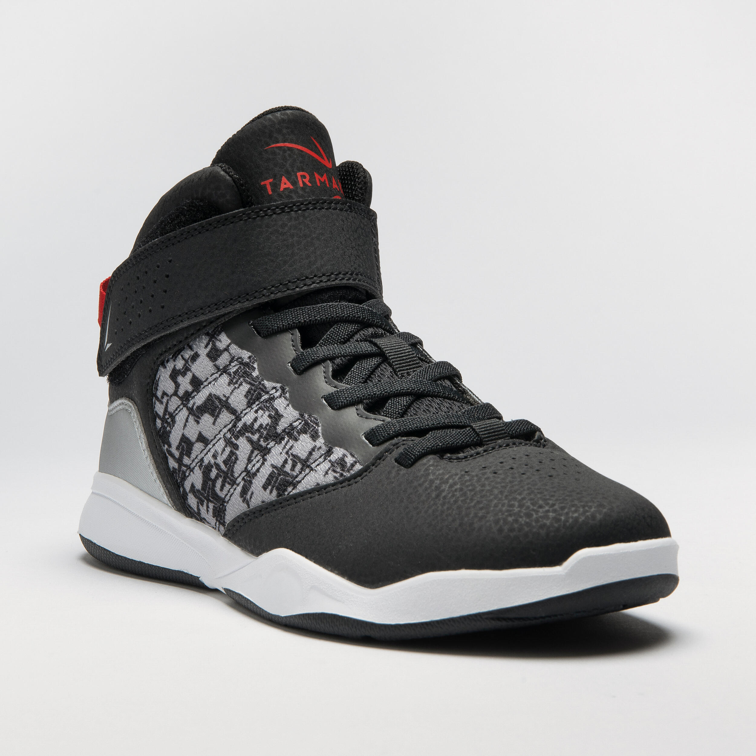 Kids’ Mid-Rise Basketball Shoes - SE 100 Camo/Black - TARMAK
