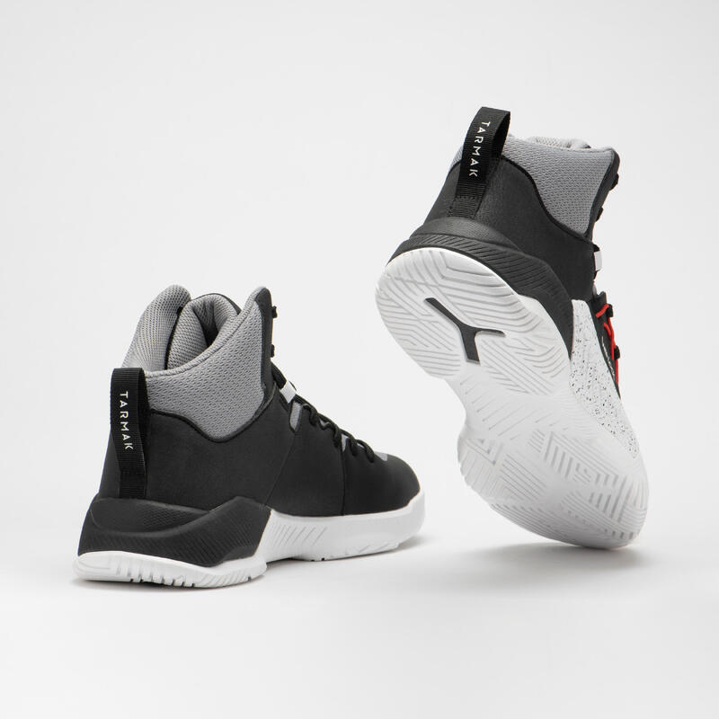 Adult Men's/Women's Beginner Basketball Shoes Protect 120 - Grey/Black