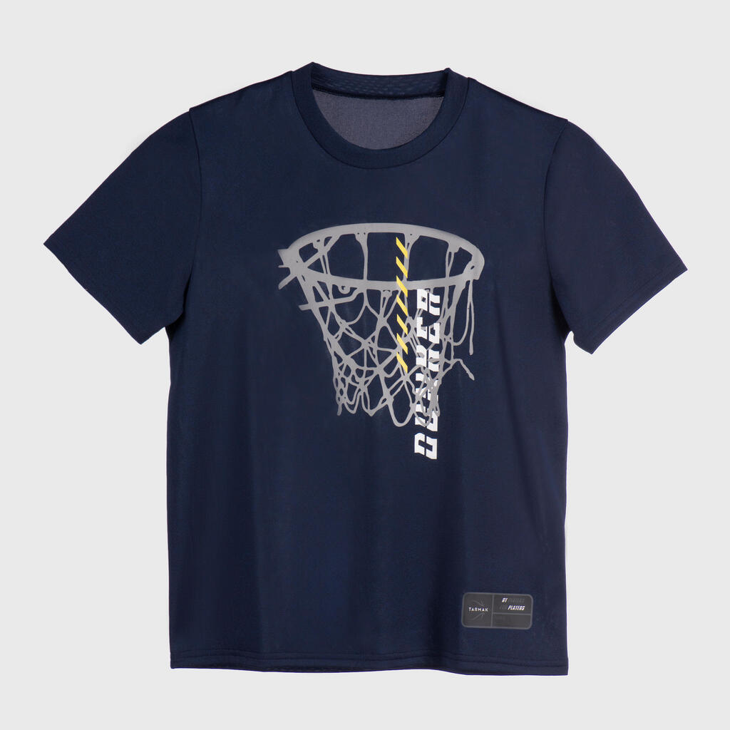 Kinder Basketballshirt TS500 Fast grau