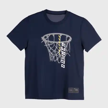 T-Shirt /Jersey Basket Putri/Putra TS500 Fast - Navy Ring Dunker