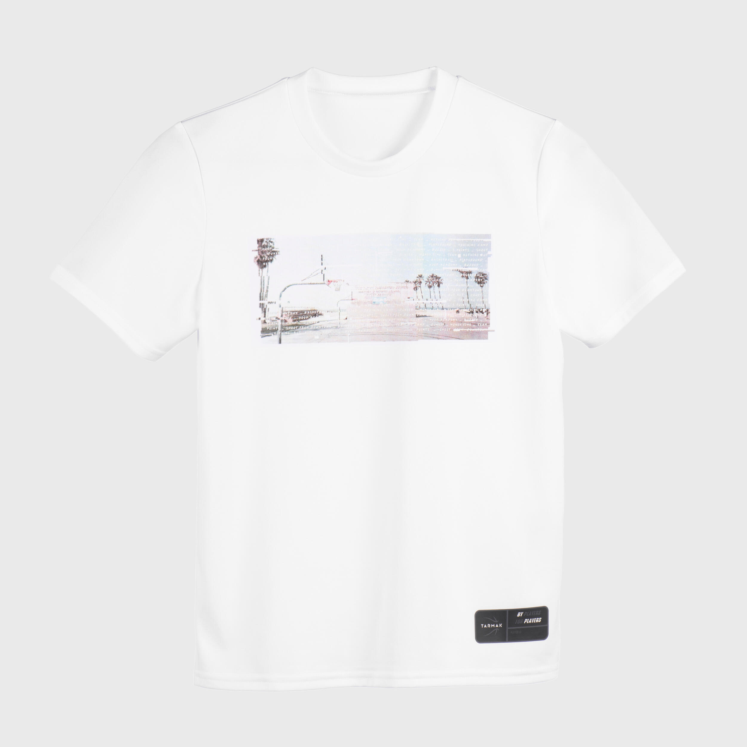 Kids' Basketball T-Shirt / Jersey TS500 Fast - White 4/7