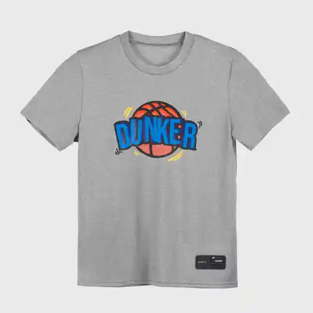 Kids' Basketball T-Shirt / Jersey TS500 Fast - Light Grey