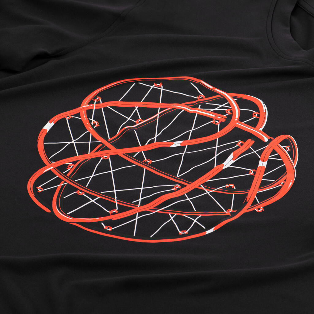 T-SHIRT / MAILLOT BASKETBALL HOMME/FEMME - TS500 FAST NOIR