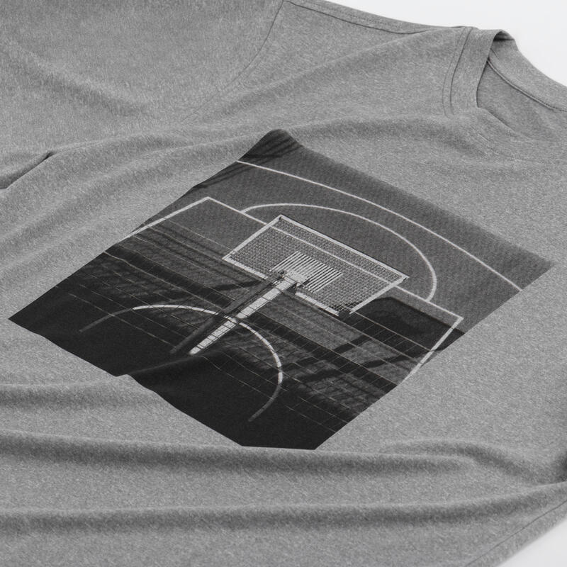 Basketbalshirt heren TS500 Fast grijs