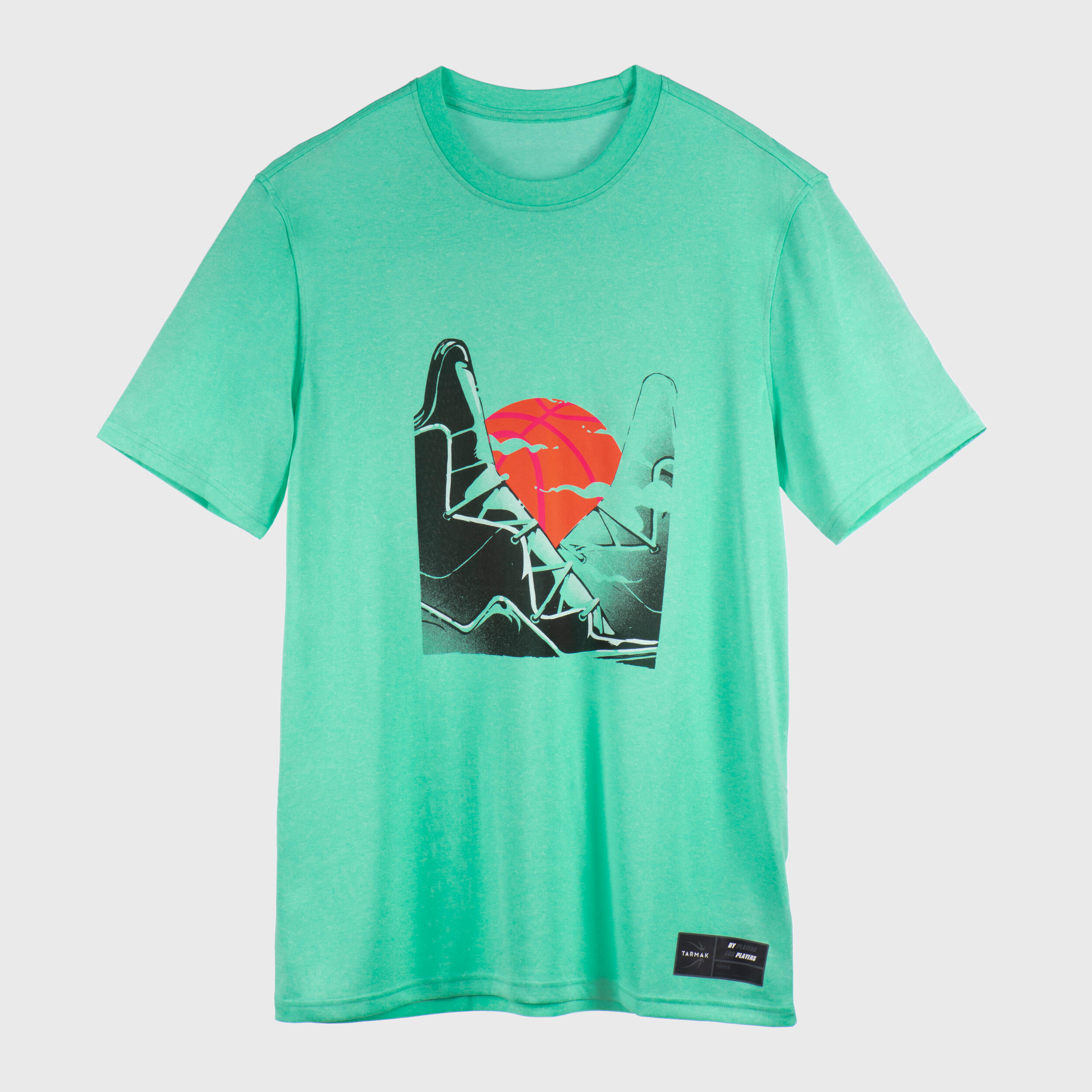 T-SHIRT / MAGLIA DA BASKET PER UOMO / DONNA - TS500 FAST GREEN