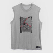 Men's Basketball Sleeveless T-Shirt / Jersey TS500 - Grey/Board