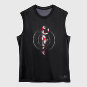 Men's Sleeveless Basketball T-Shirt TS500 - Black Dunk