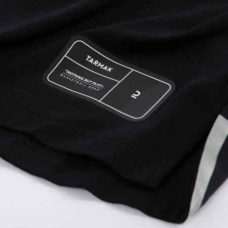Moteriški berankoviai krepšinio marškinėliai „T500“, juodi