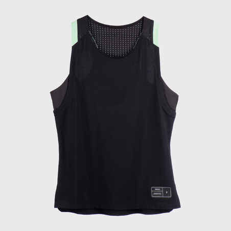 Women's Sleeveless Basketball Jersey T500 - Black