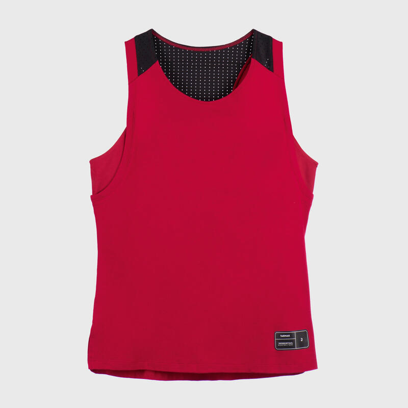 MAILLOT SANS MANCHE DE BASKETBALL POUR FEMME T500 BOURGOGNE