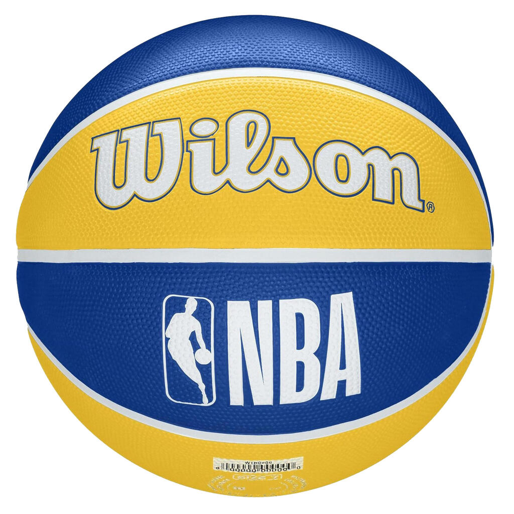Basketbalová lopta NBA veľkosť 7 - Wilson Team Tribute Warriors modro-žltá