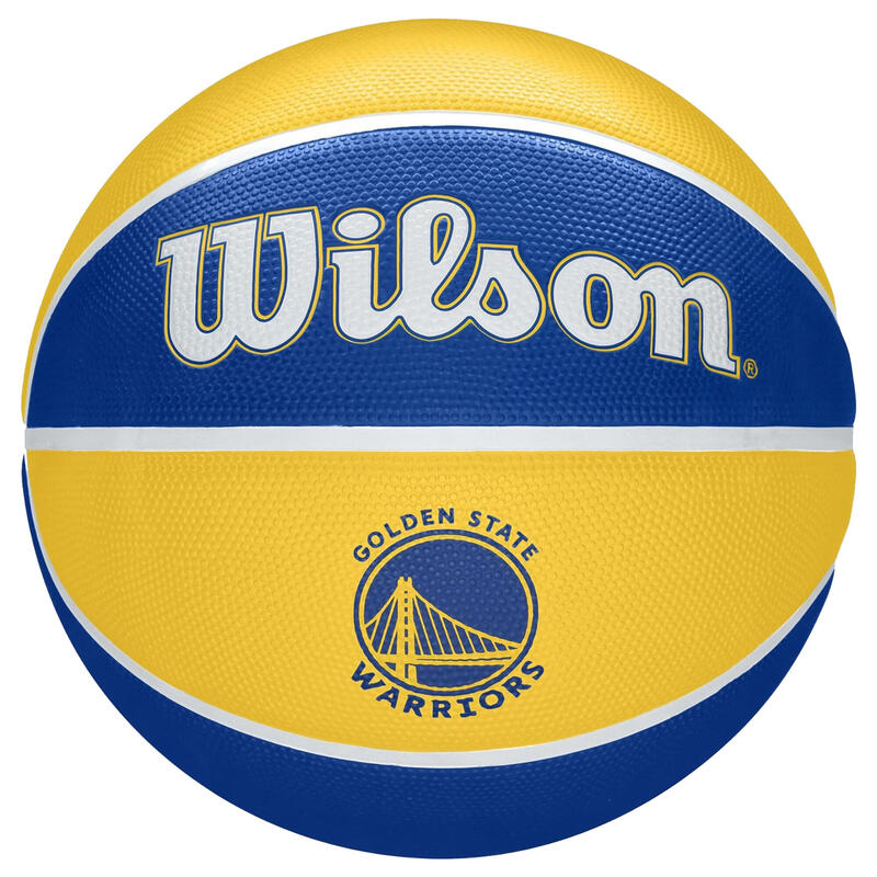 Ballon de basketball NBA taille 7 - Wilson Team Tribute Warriors bleu jaune