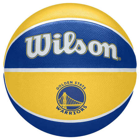 Modra in rumena košarkarska žoga TEAM TRIBUTE WARRIORS (velikost 7)