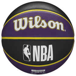 Μπάλα μπάσκετ αφιέρωμα σε ομάδες NBA, μέγεθος 7, Lakers - Μωβ/Μαύρο
