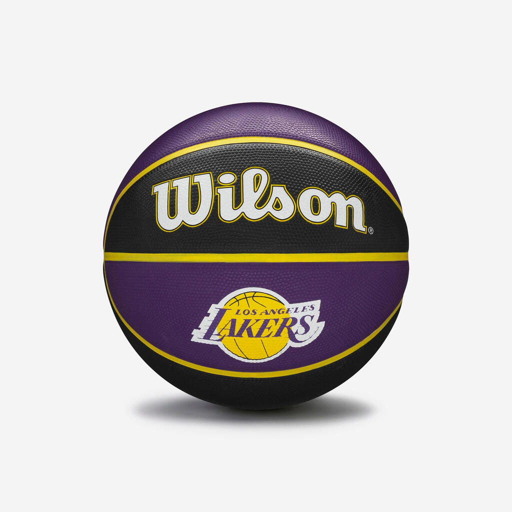 Basketbalová lopta NBA Team Tribute Lakers veľkosť 7 fialovo-čierna