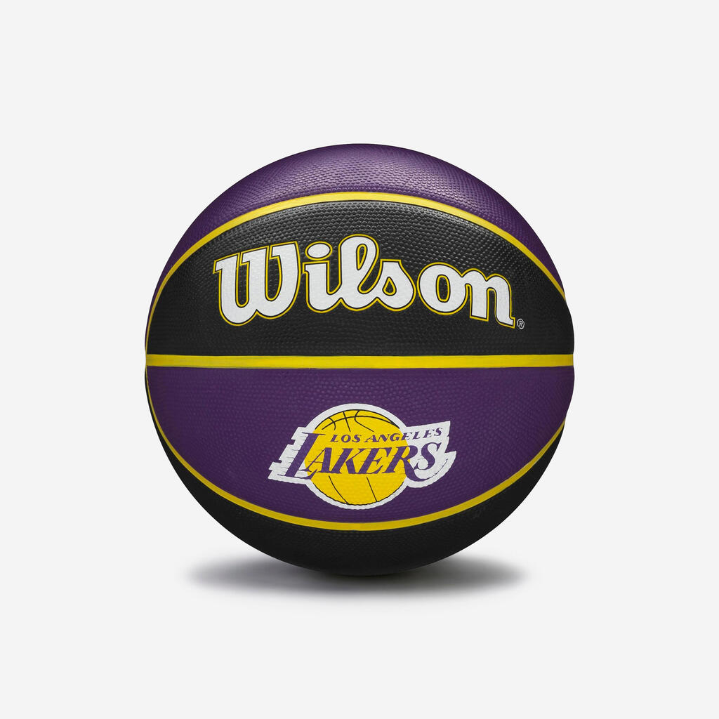 Košarkaška lopta NBA Team Tribute Lakers veličina 7 ljubičasto-crna