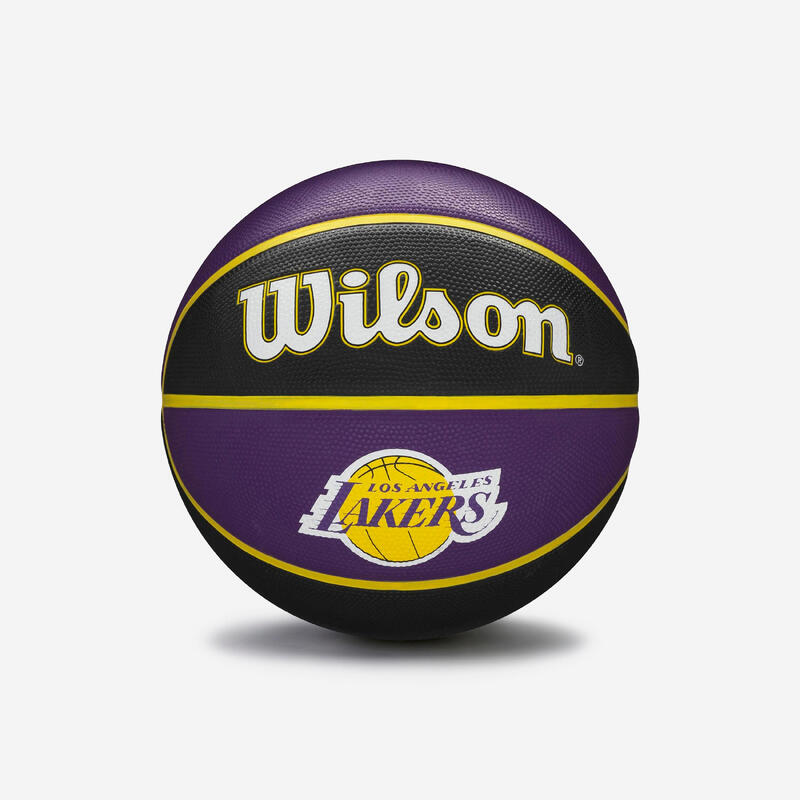 Basketbal NBA maat 7 Team Tribute Lakers paars zwart