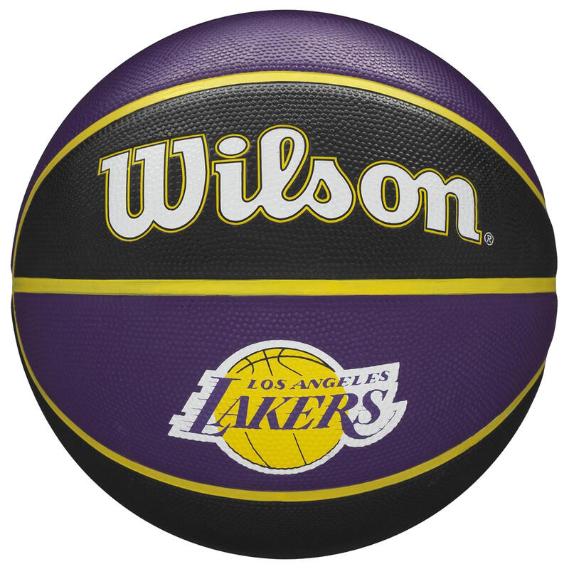 Basketbalový míč NBA Team Tribute Lakers velikost 7 fialovo-černý