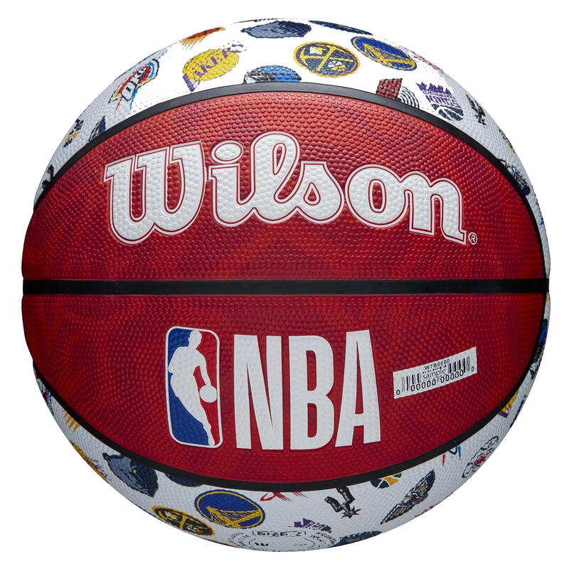 Ballon de basketball NBA taille 7 - Wilson Team Tribute S7 Bleu Blanc