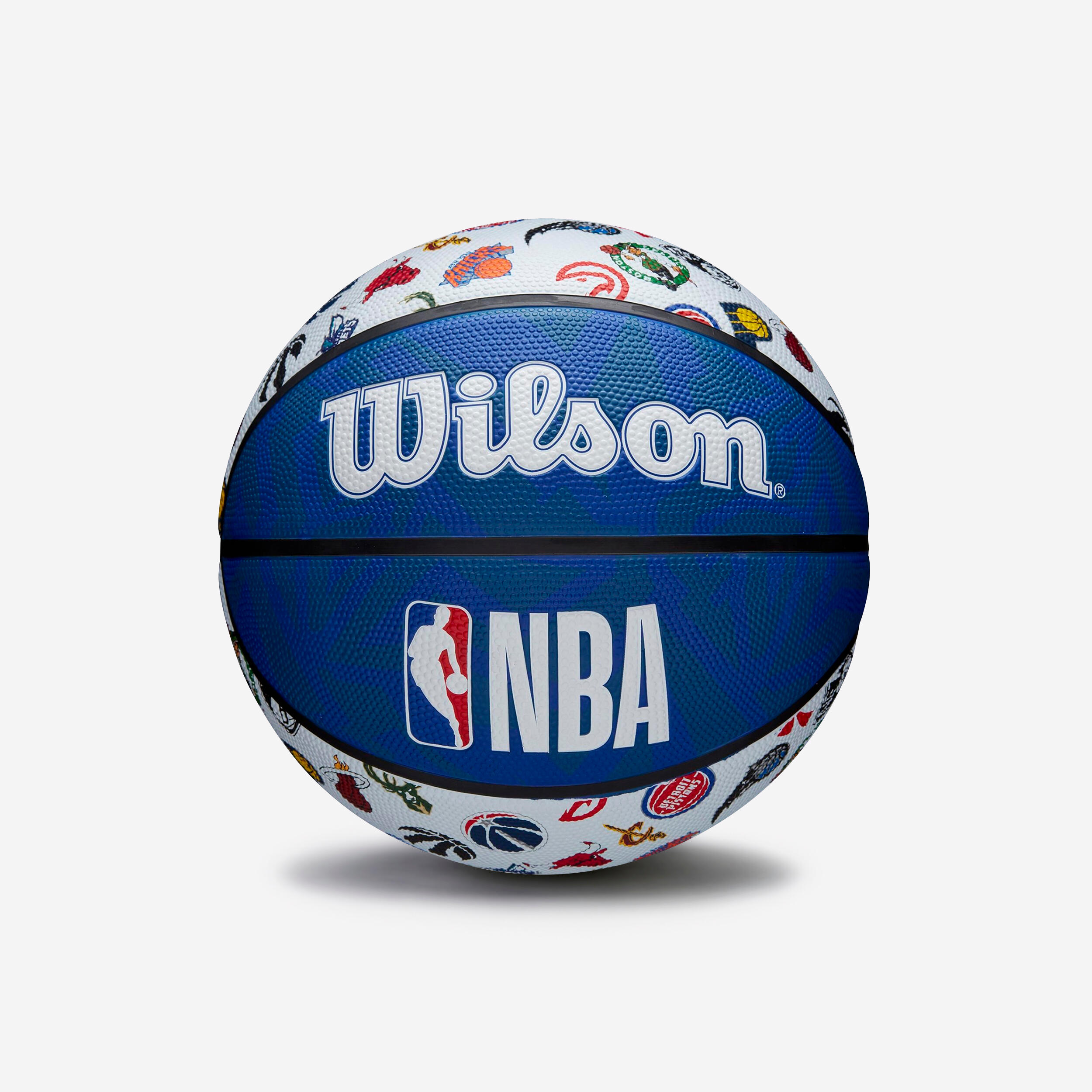 WILSON Ballon De Basketball Nba Taille 7 - Wilson Team Tribute S7 Bleu Blanc