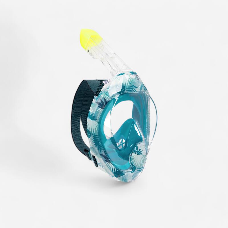 Snorkelmasker met geluidventiel voor volwassenen Easybreath 540 freetalk Jungle