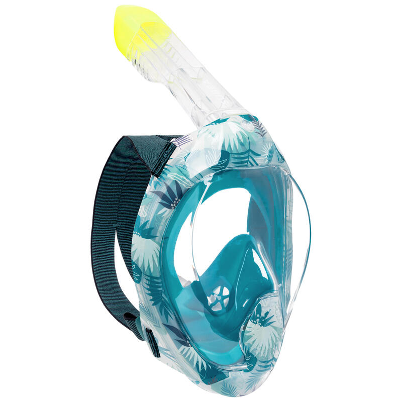 Maschera snorkeling adulto EASYBREATH 540 FREETALK JUNGLE superficie acustica 