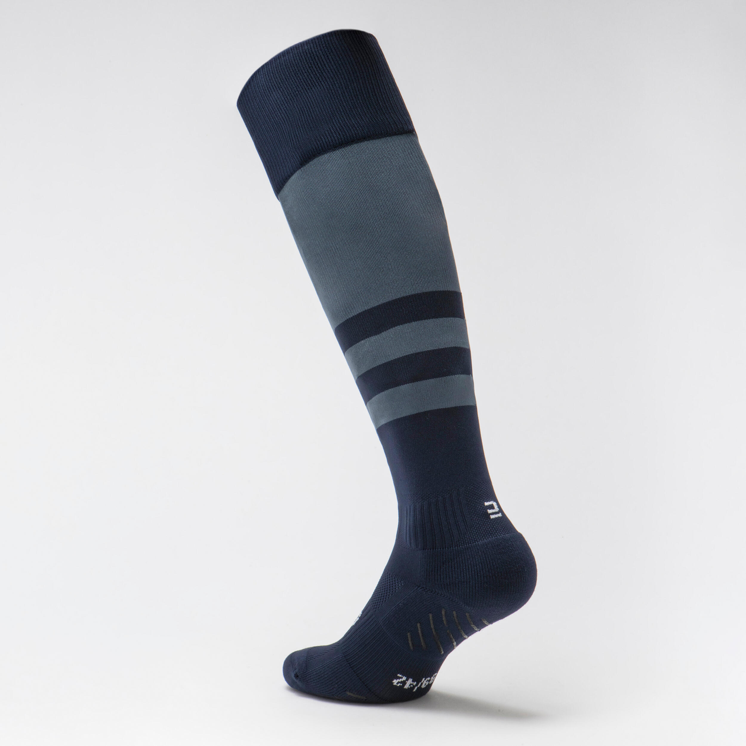 High rugby socks for adults - R500 navy blue