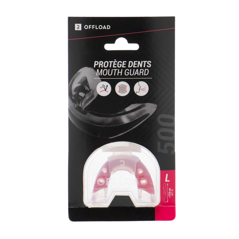 Protège dents de rugby R500 Taille L rouge ( joueur(se) > à 1.70M )