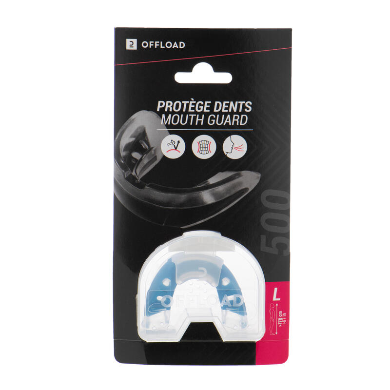 Protetor de Dentes Rugby R500 Tamanho L Azul (Praticante > 1,70 M)