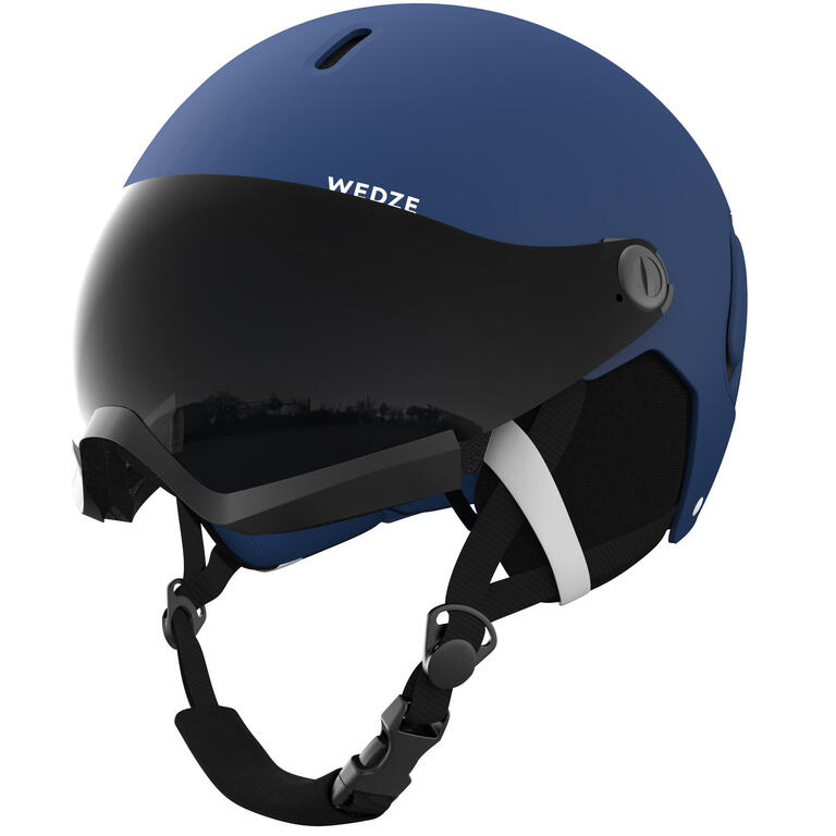 ADULT SKI HELMET VISOR PST 150 BLUE WITH BLACK VISOR