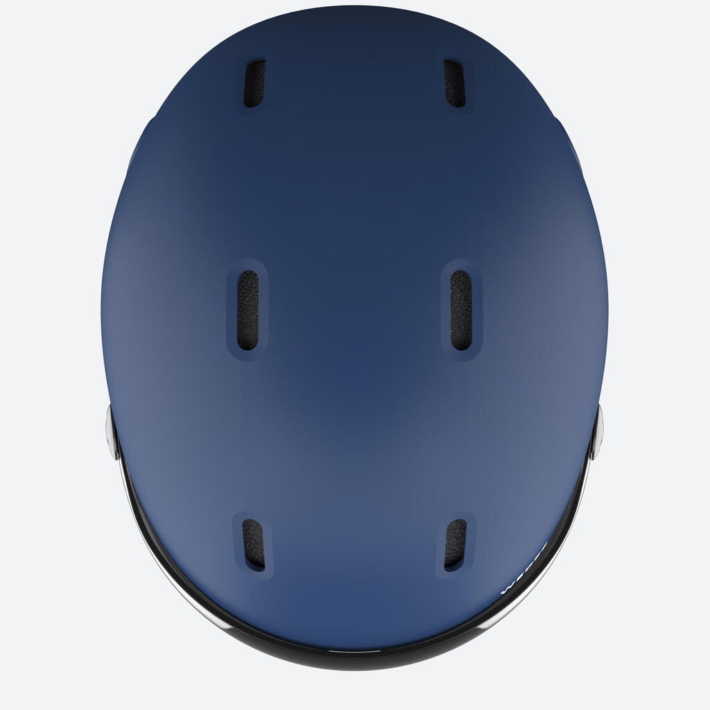 Skihelm mit Visier Erwachsene - PST150 blau/schwarz