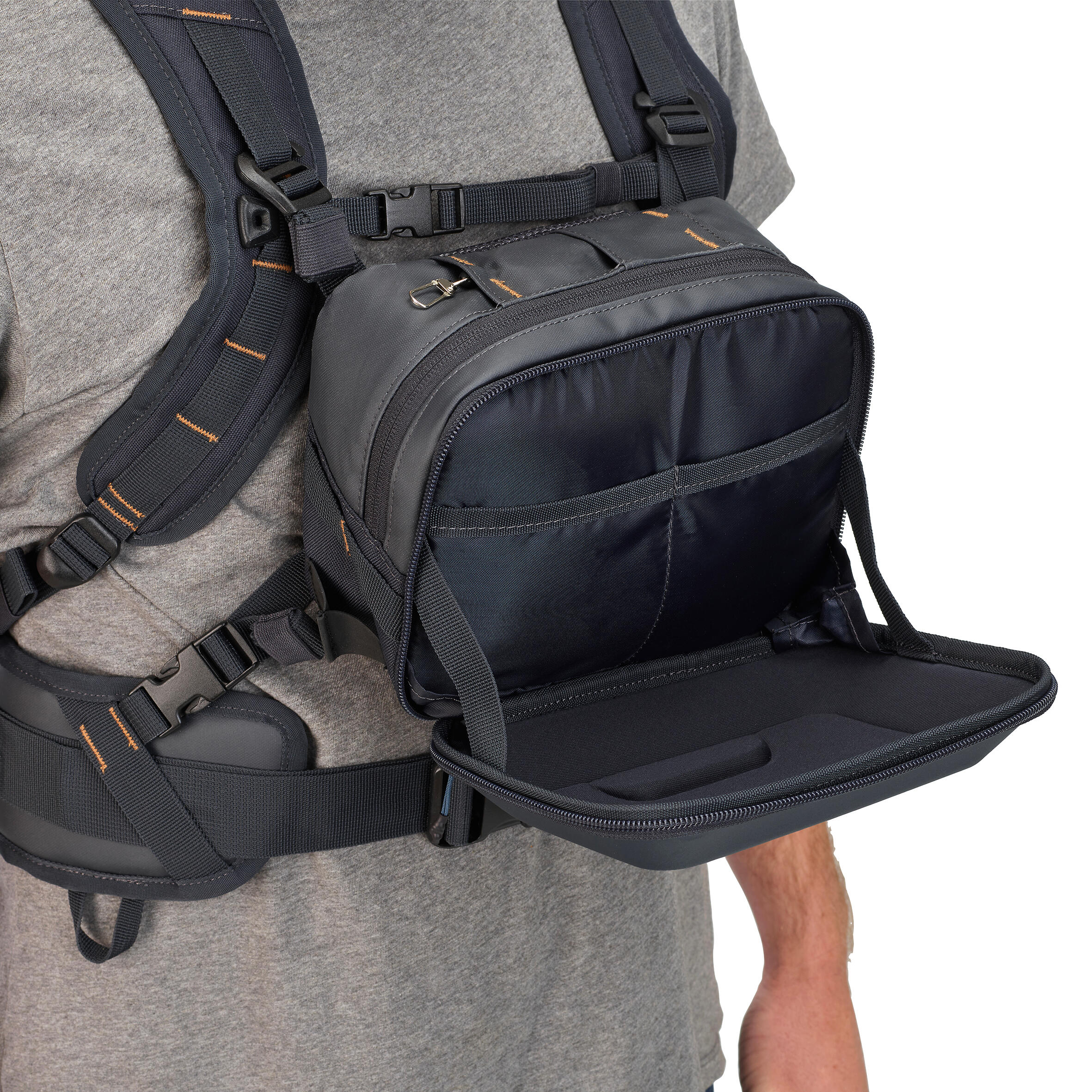 Sac à dos de pêche avec sac-poitrine 500 - CAPERLAN