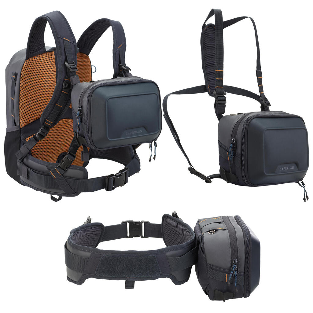 Fishing backpack  Chest pack 500 15 L + 5 L