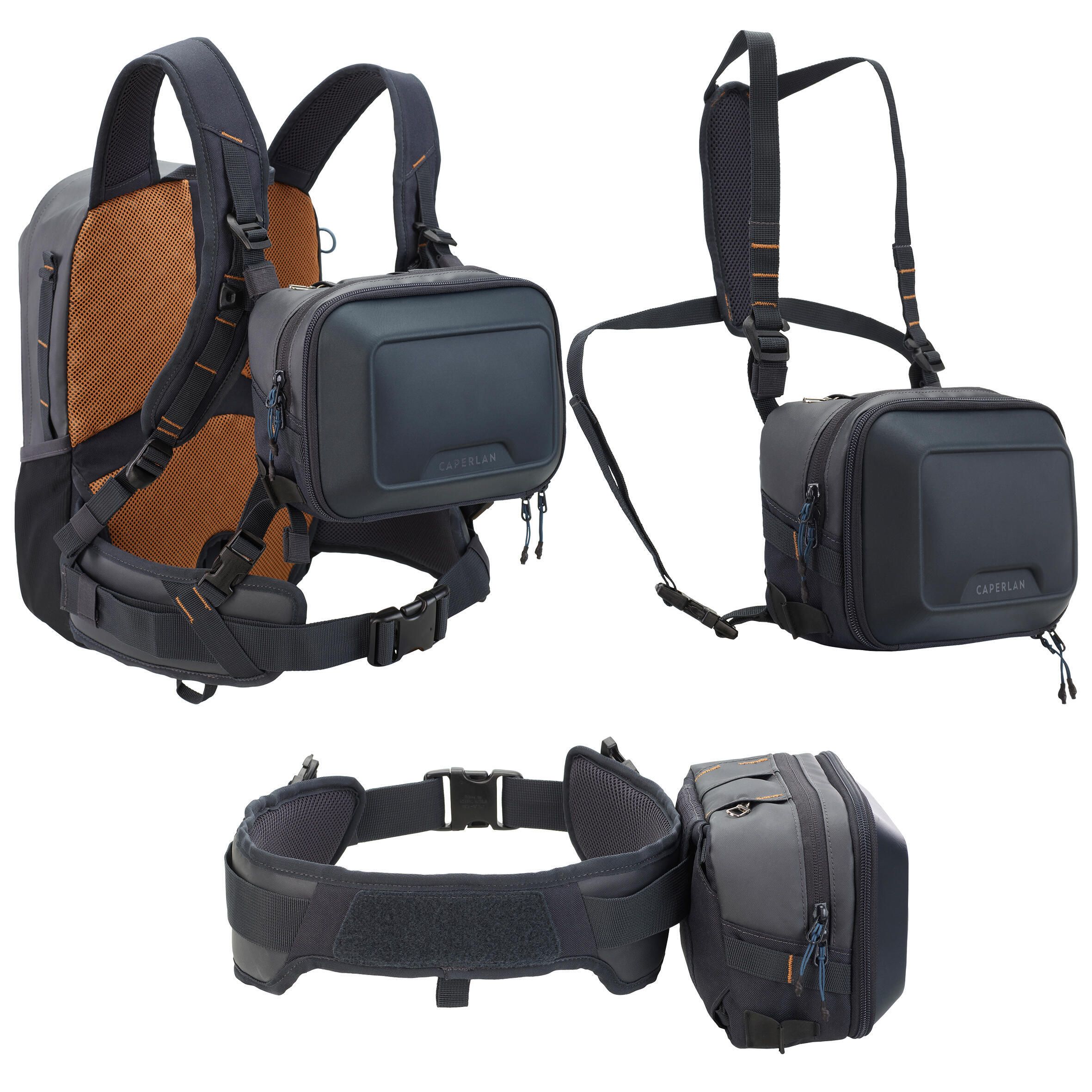 Fishing backpack Chest pack 500 15 L + 5 L CAPERLAN