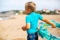 Camiseta protección solar manga corta sostenible Niños Bebés azul turquesa