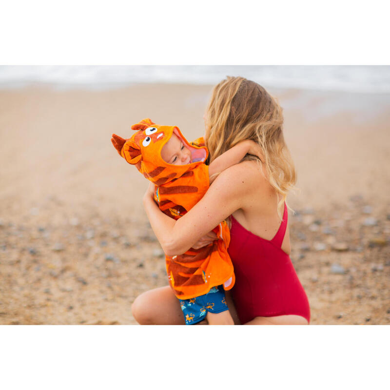 Short De Bain Bébé / Enfant Bleu foncé Imprimé Tigres