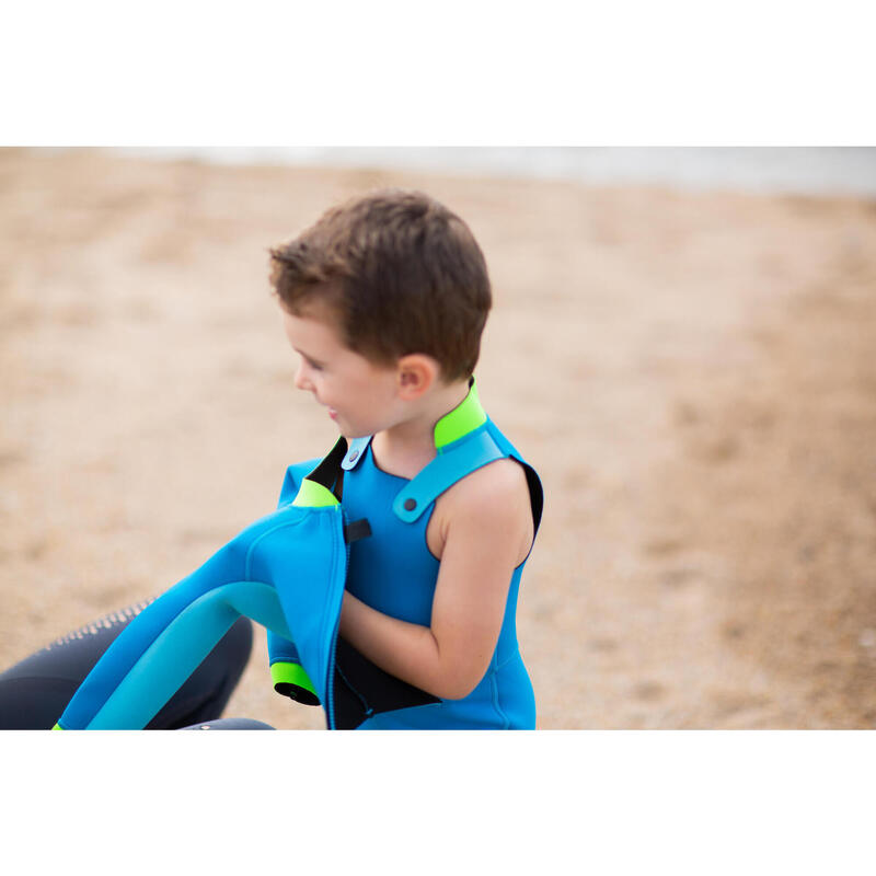 Schwimmanzug Kleinkinder Neopren - Tiwarm blau 