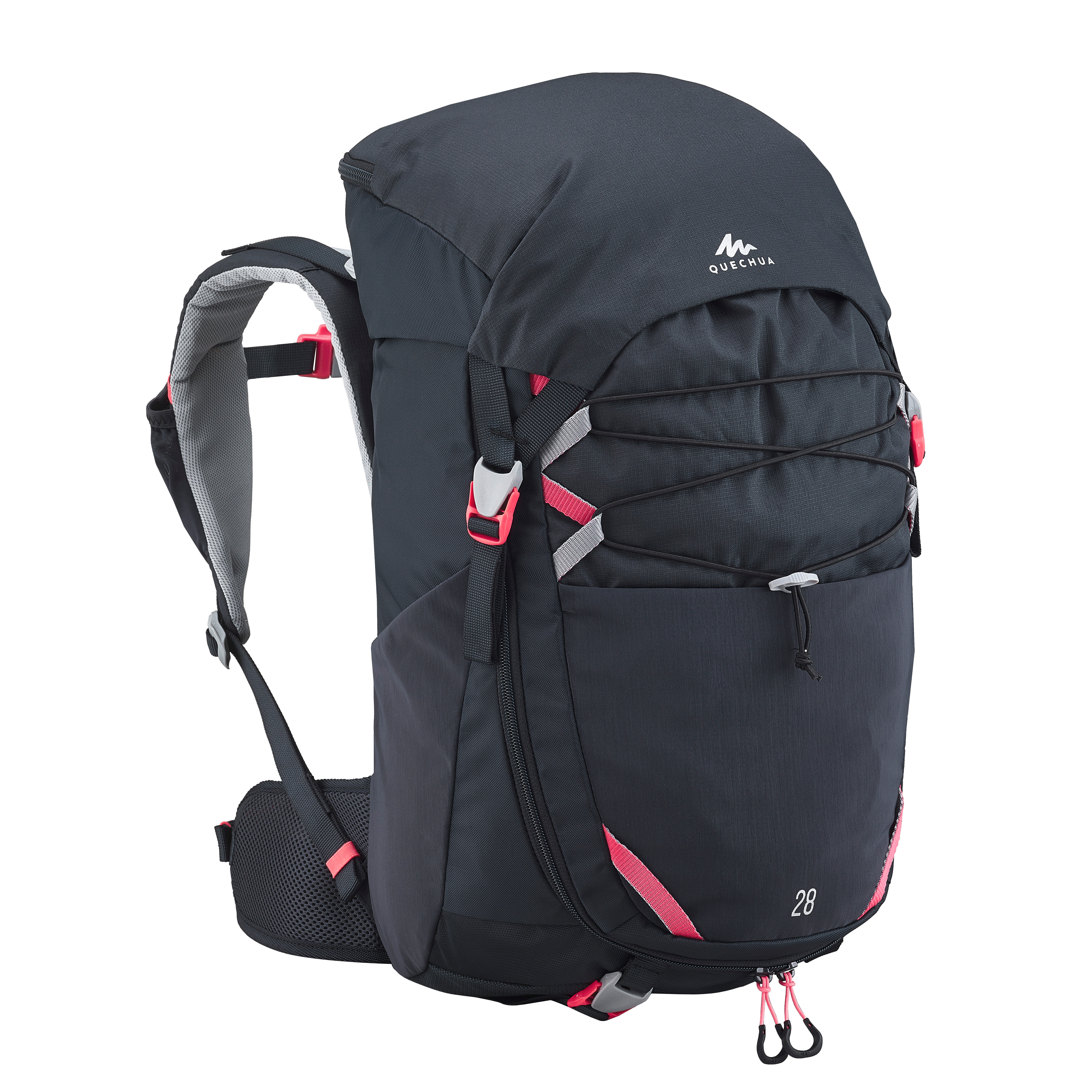 Kids’ 28 L Hiking Backpack - MH 500 Grey - QUECHUA