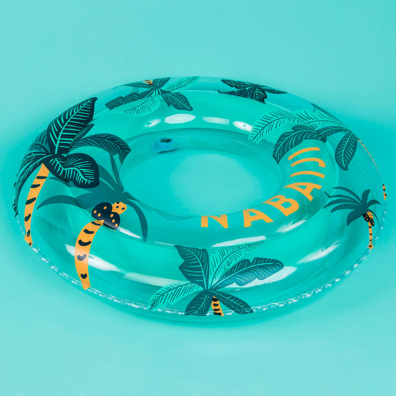 Boia insuflável de piscina 65 cm criança 6-9 anos transparente "palmeiras"
