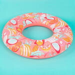 Kids’ Inflatable Pool Ring 65 cm - Pink with Fruits Print For Kids 6-9 years