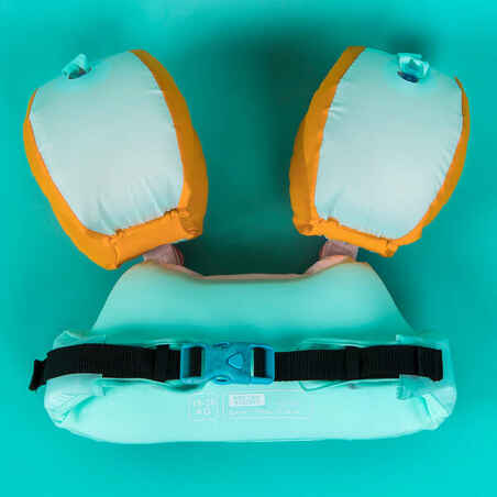 Pelampung Pinggang-Lengan Renang Anak Adjustable 15-30 kg TISWIM “GAZELLE” hijau
