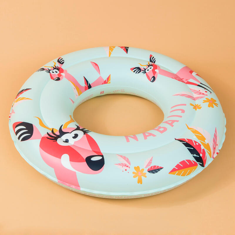 Kids’ Inflatable Pool Ring 51 cm - Mint Green with GAZELLE Print Kids 3-6 years