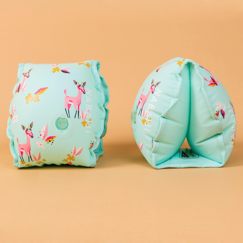 Μπρατσάκια κολύμβησης με εσωτερική επένδυση για παιδιά από 15 έως 30 κιλά - σχέδιο "γαζέλα"