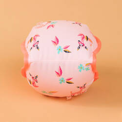 Pool Armbands - Pink with "Gazelle” Print Fabric Interior For Kids 15-30 kg