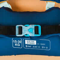 Chaleco natación evolutivo Niños: manguitos-cinturón 15-30 Kg Tiswim azul