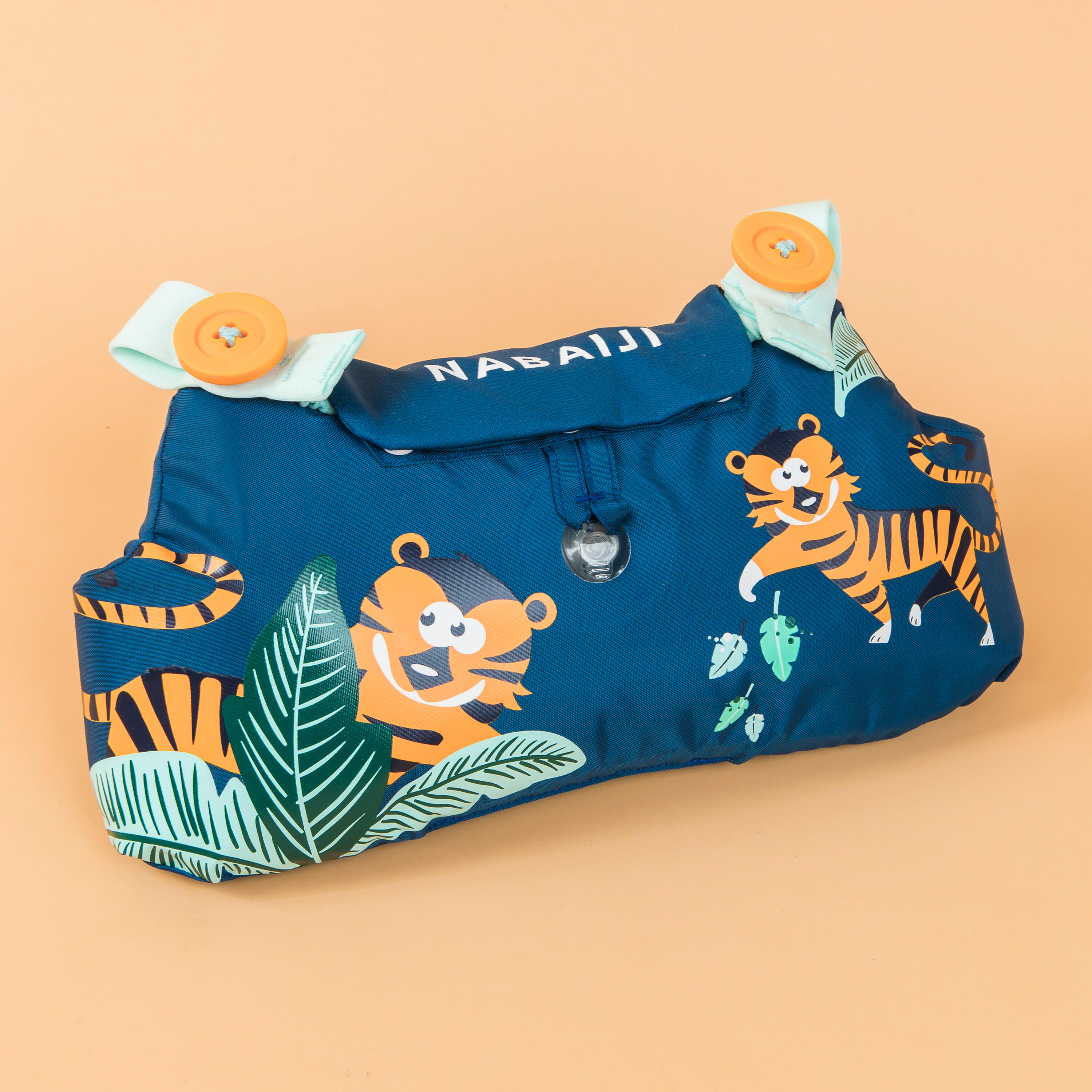 Kids Swimming Adjustable Pool Armbands And Waistband 15 to 30 Kg Tiger blue