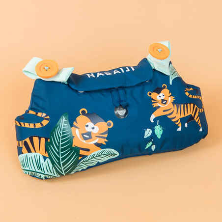 Kids’ Swimming Adjustable Pool Armbands-waistband 15 to 30 kg TISWIM “Tiger” blue